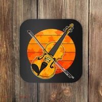 Funny Cute Fall Violin Violinist Autumn Thanksgiving String Player Coaster thumb 0