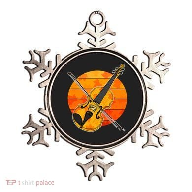 Funny Cute Fall Violin Violinist Autumn Thanksgiving String Player Ornament