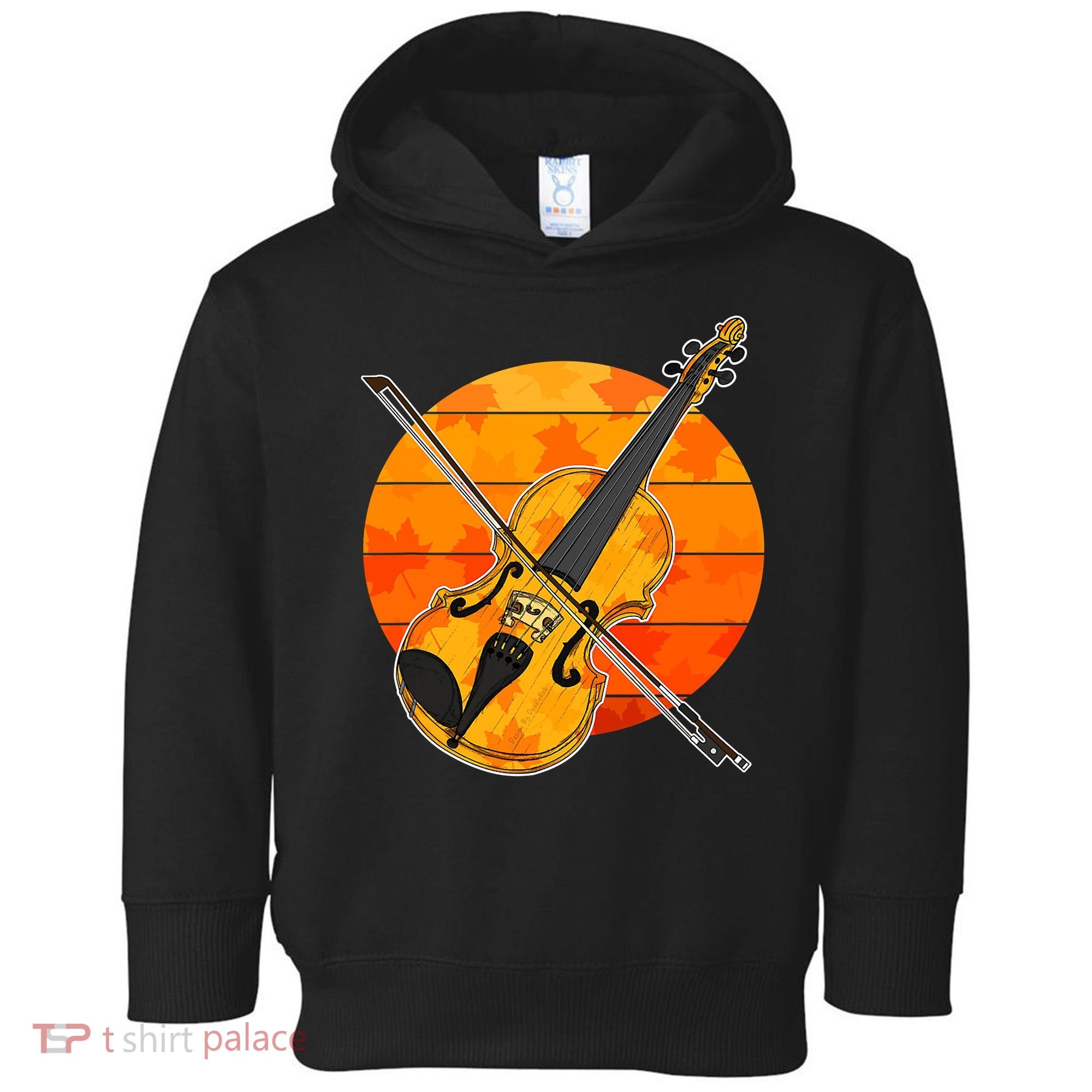 Funny Cute Fall Violin Violinist Autumn Thanksgiving String Player Toddler Hoodie