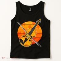 Funny Cute Fall Violin Violinist Autumn Thanksgiving String Player Tank Top thumb 2