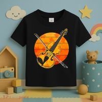 Funny Cute Fall Violin Violinist Autumn Thanksgiving String Player Toddler T-Shirt thumb 3