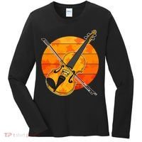 Funny Cute Fall Violin Violinist Autumn Thanksgiving String Player Women's Long Sleeve Shirt thumb 0