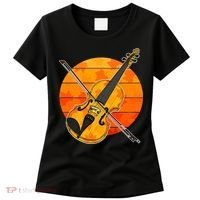 Funny Cute Fall Violin Violinist Autumn Thanksgiving String Player Women's T-Shirt thumb 0