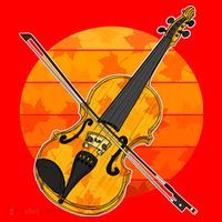 Funny Cute Fall Violin Violinist Autumn Thanksgiving String Player Santa Hat thumb 1