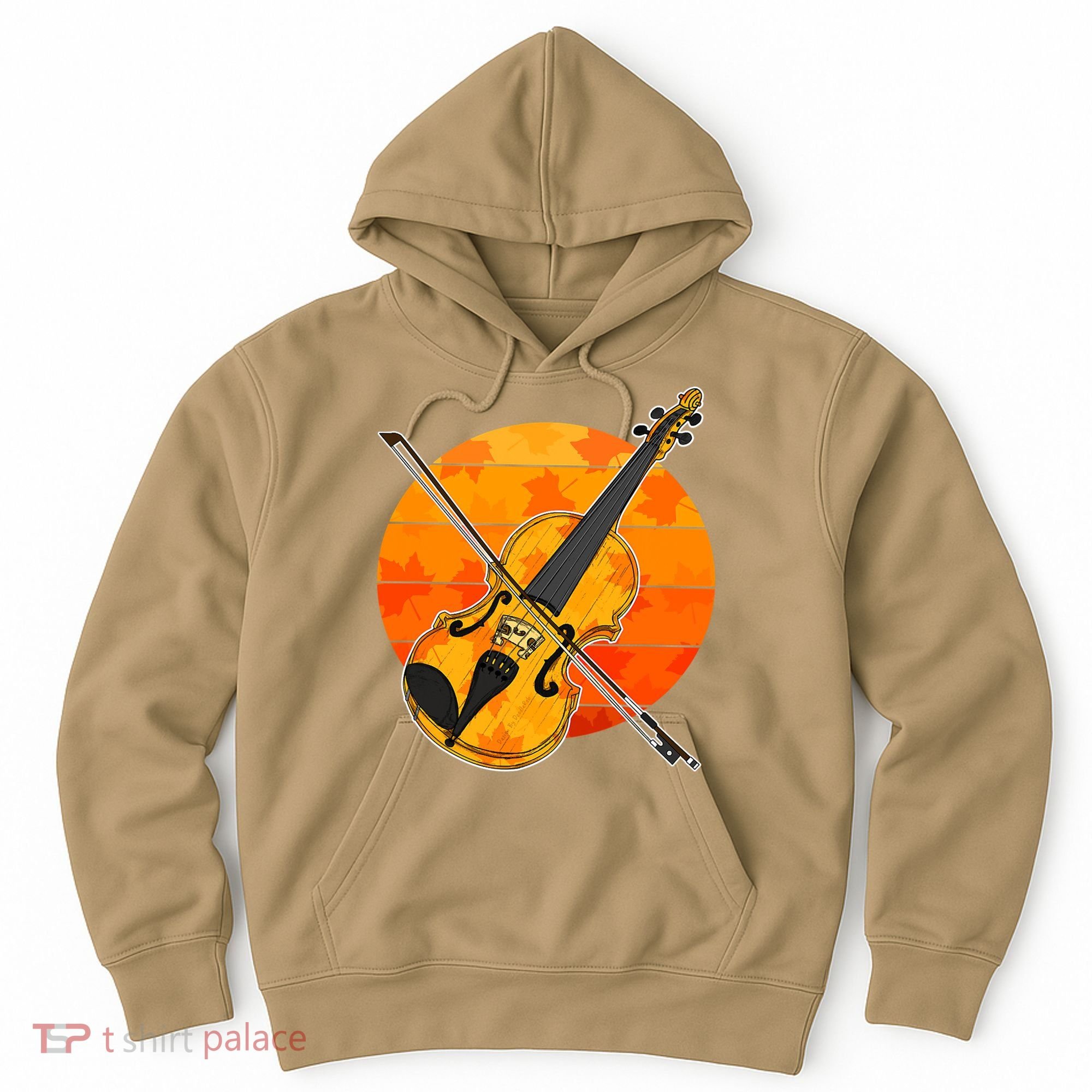 Funny Cute Fall Violin Violinist Autumn Thanksgiving String Player Hoodie