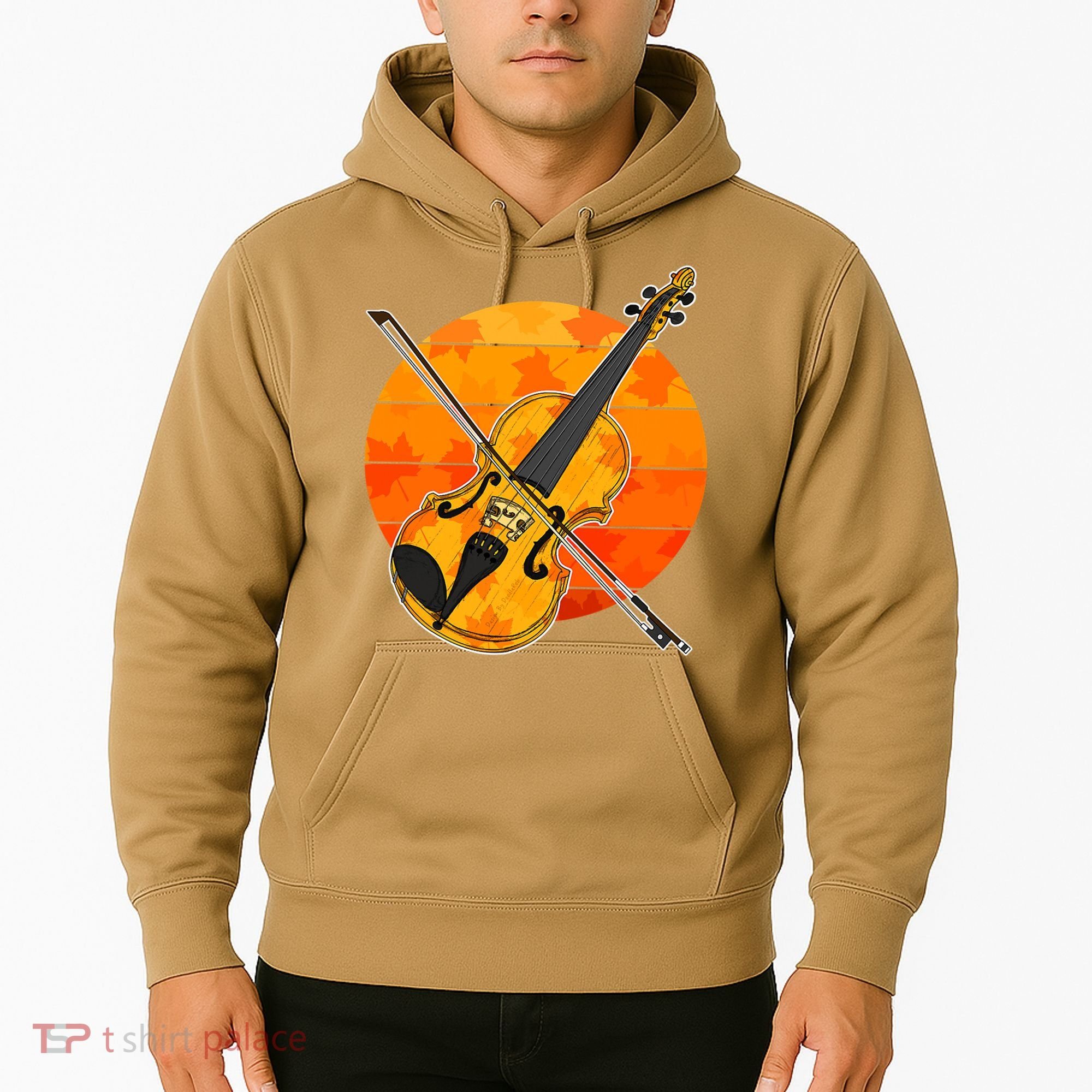 Funny Cute Fall Violin Violinist Autumn Thanksgiving String Player Hoodie