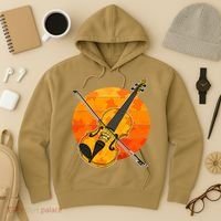 Funny Cute Fall Violin Violinist Autumn Thanksgiving String Player Hoodie thumb 3