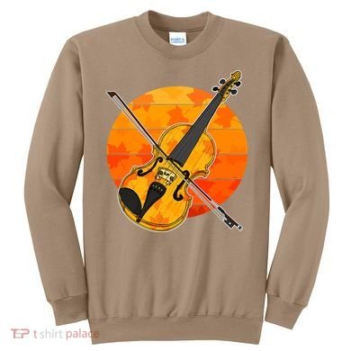 Funny Cute Fall Violin Violinist Autumn Thanksgiving String Player Sweatshirt