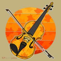 Funny Cute Fall Violin Violinist Autumn Thanksgiving String Player Sweatshirt thumb 2