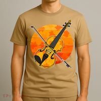 Funny Cute Fall Violin Violinist Autumn Thanksgiving String Player T-Shirt thumb 3