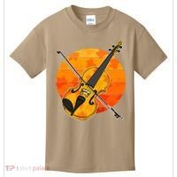 Funny Cute Fall Violin Violinist Autumn Thanksgiving String Player Kids T-Shirt thumb 0