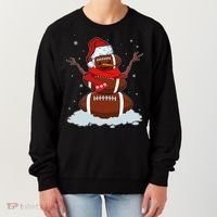 Funny Christmas Football Snowman Women's Sweatshirt thumb 0