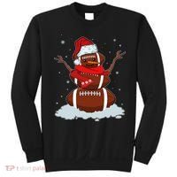 Funny Christmas Football Snowman Sweatshirt thumb 0