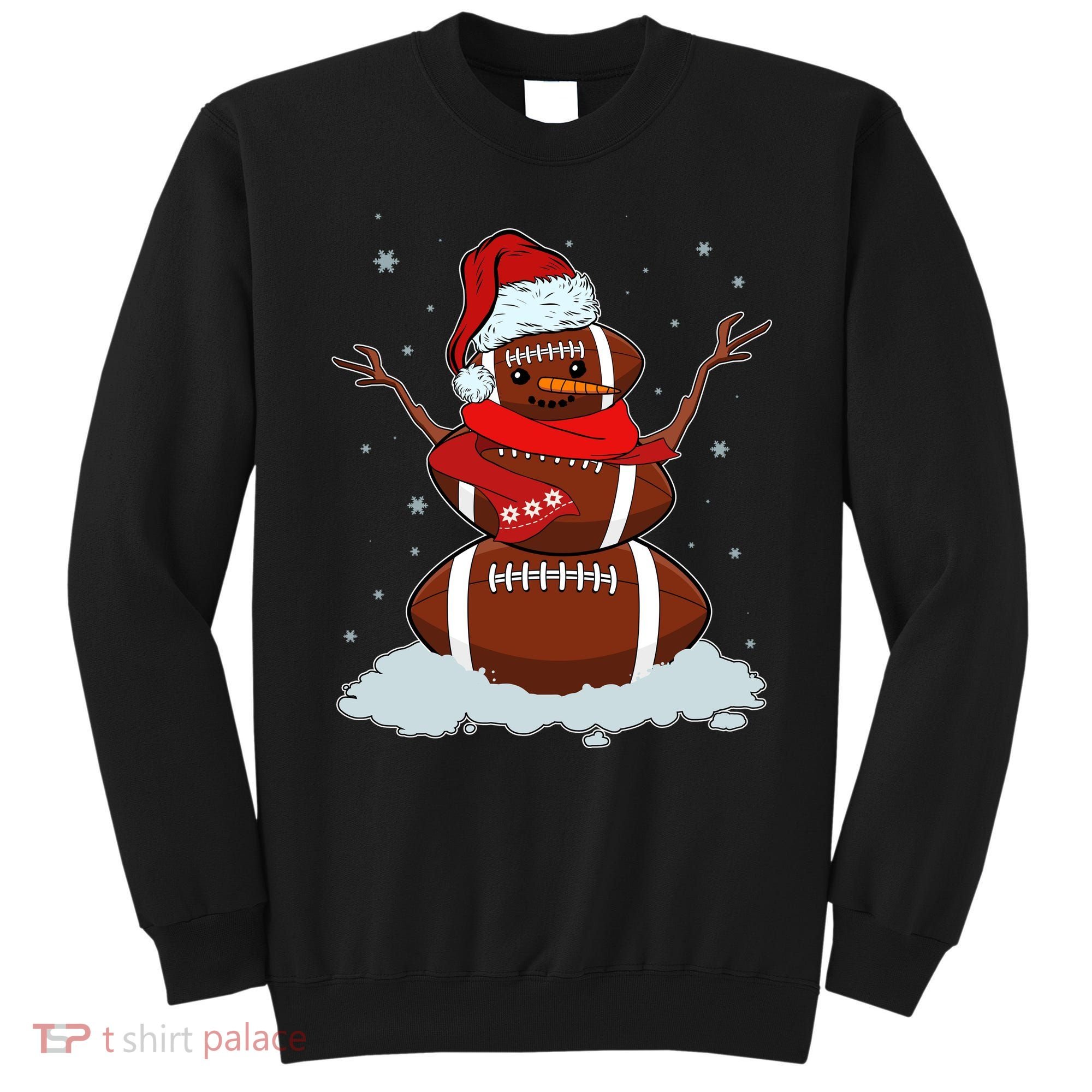 Funny Christmas Football Snowman Sweatshirt