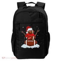 Funny Christmas Football Snowman Backpack thumb 0