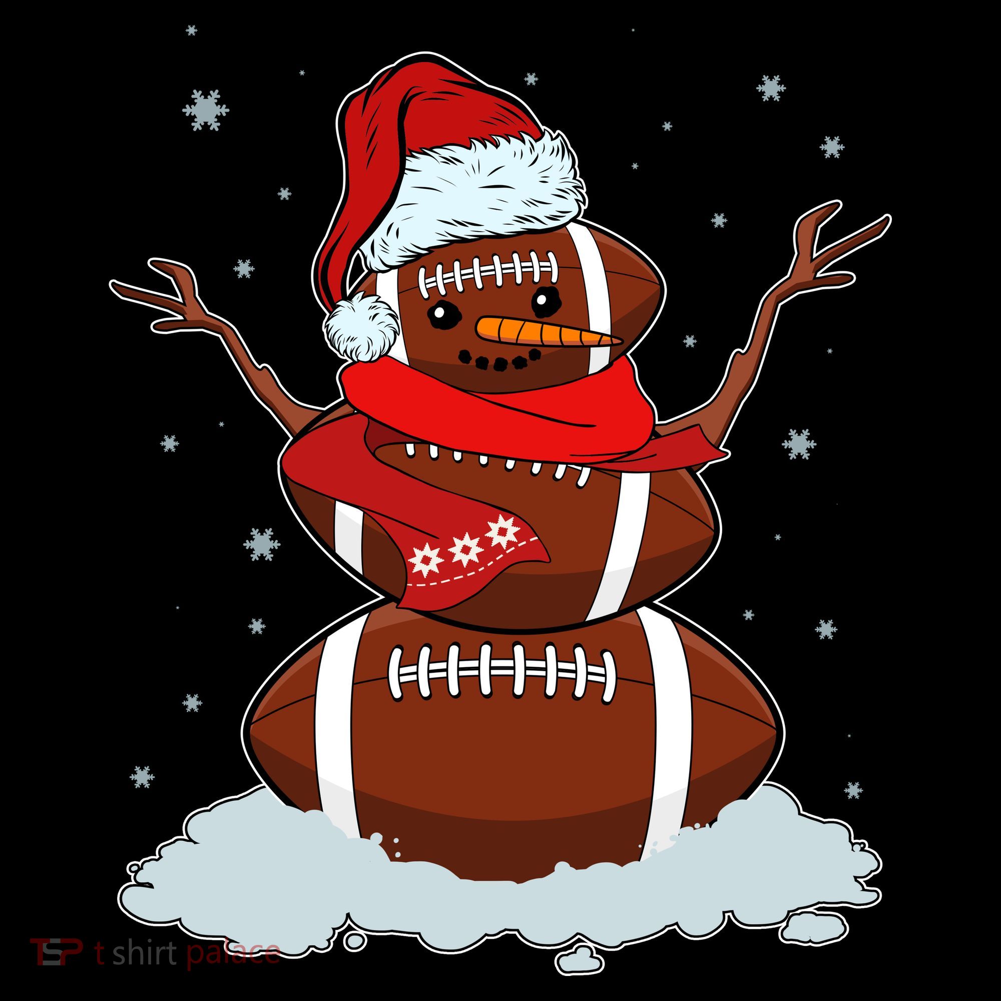 Funny Christmas Football Snowman Coffee Mug