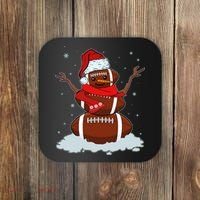 Funny Christmas Football Snowman Coaster thumb 0