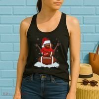 Funny Christmas Football Snowman Women's Tank Top thumb 2