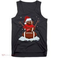 Funny Christmas Football Snowman Tank Top thumb 0