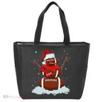 Funny Christmas Football Snowman Tote Bag thumb 0