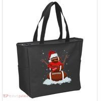 Funny Christmas Football Snowman Tote Bag thumb 2