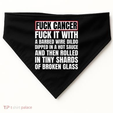 Fuck Cancer USA-Made Doggie Bandana