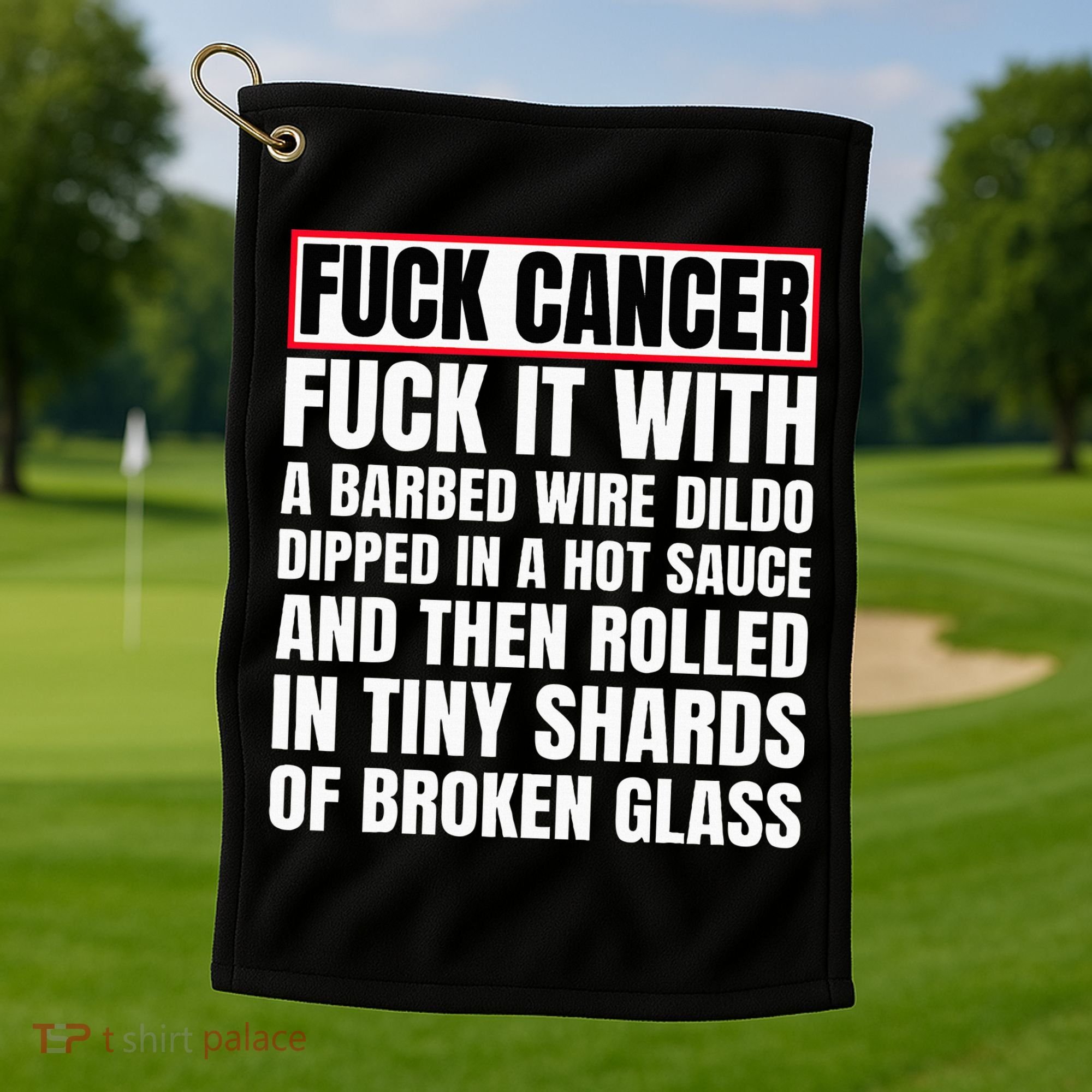 Fuck Cancer Golf Towel