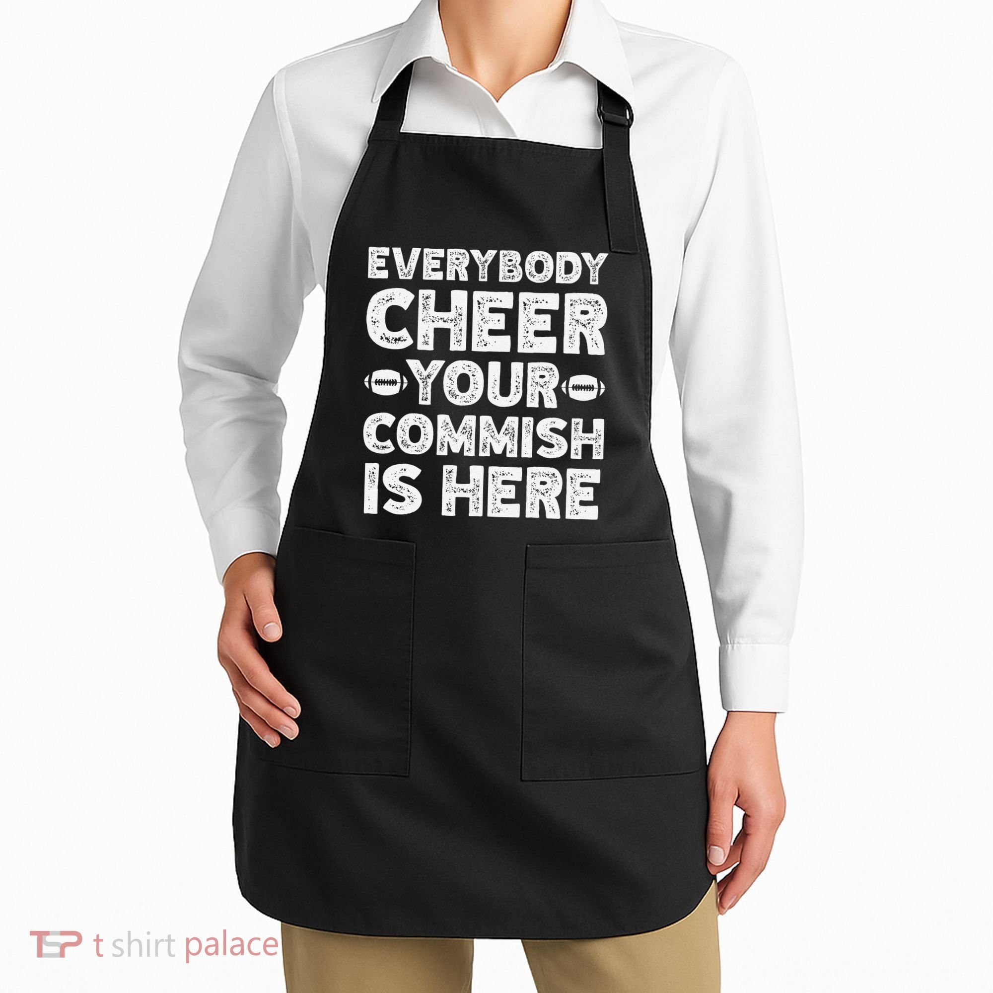 Funny Commish Fantasy Basketball Commissioner Sarcastic Apron