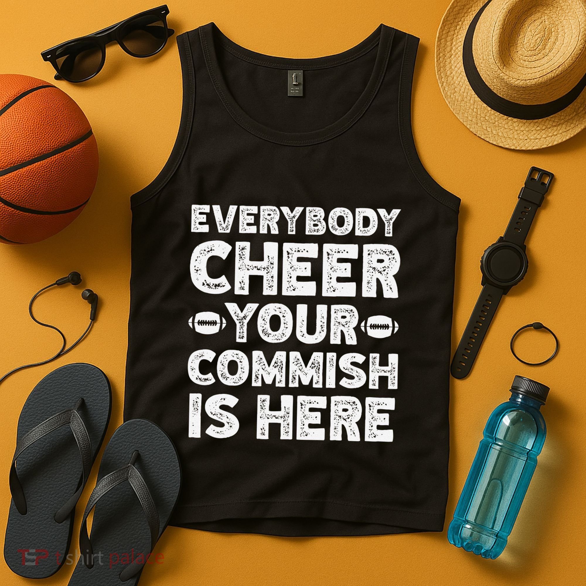 Funny Commish Fantasy Basketball Commissioner Sarcastic Tank Top