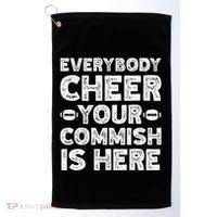 Funny Commish Fantasy Basketball Commissioner Sarcastic Golf Towel thumb 0