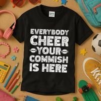 Funny Commish Fantasy Basketball Commissioner Sarcastic Kids T-Shirt thumb 3