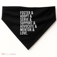 Foster Care , Foster Love, Gift For Adoption USA-Made Doggie Bandana thumb 0