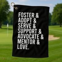 Foster Care , Foster Love, Gift For Adoption Golf Towel thumb 1