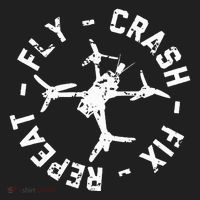 Fly Crash Fix Repeat Funny Fpv Drone Racing Quad Pilot Women's Sweatshirt thumb 2