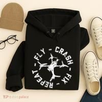 Fly Crash Fix Repeat Funny Fpv Drone Racing Quad Pilot Hoodie thumb 4