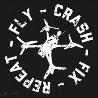 Fly Crash Fix Repeat Funny Fpv Drone Racing Quad Pilot Kids Long Sleeve Shirt thumb 2