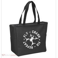 Fly Crash Fix Repeat Funny Fpv Drone Racing Quad Pilot Tote Bag thumb 2