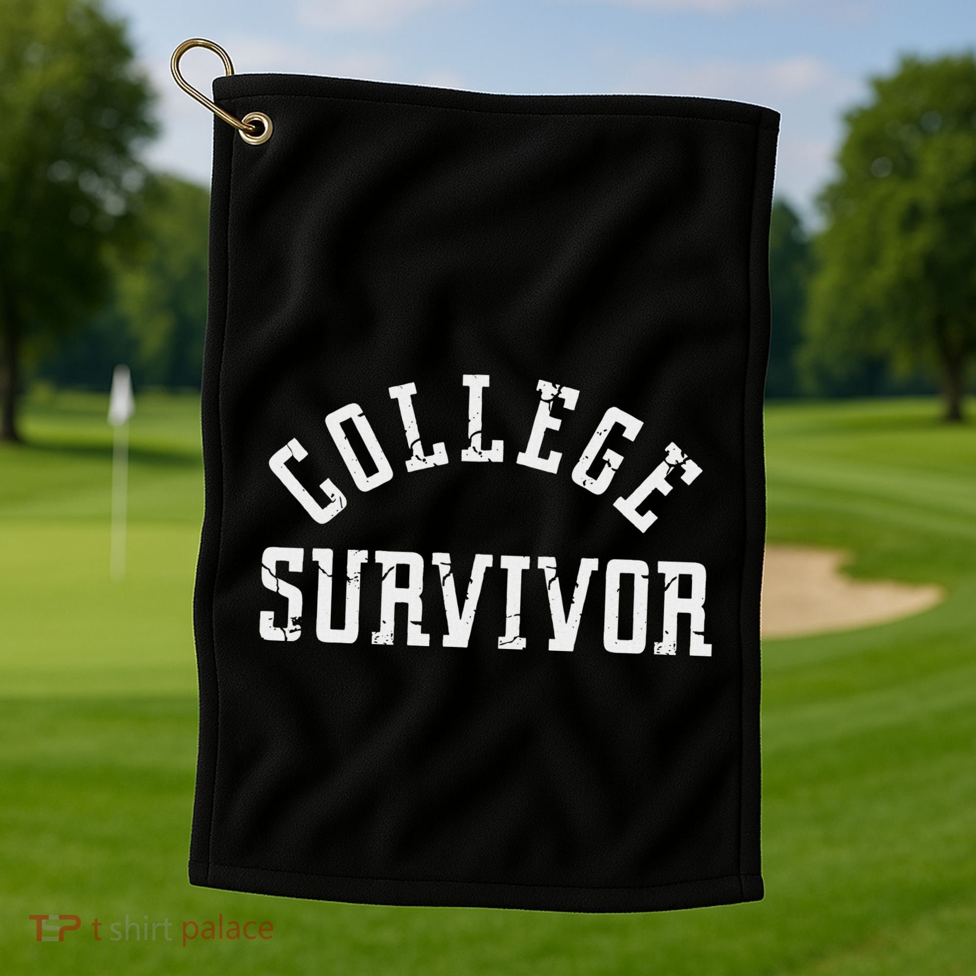 Funny College Freshman Graduate Golf Towel