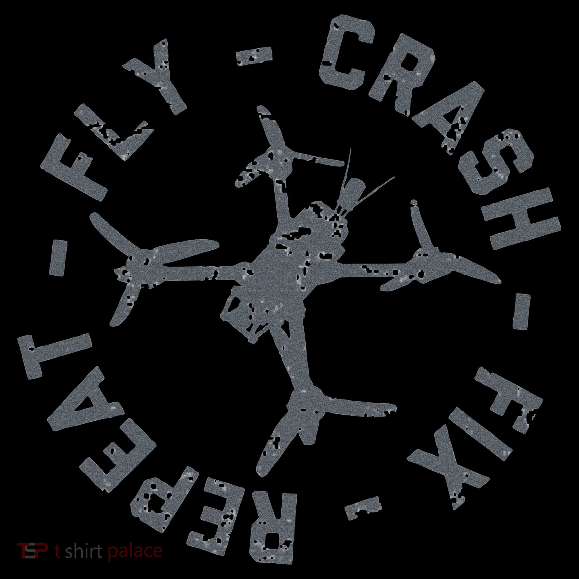 Fly Crash Fix Repeat Funny FPV Drone Pilot Racing Quad Pajama Set
