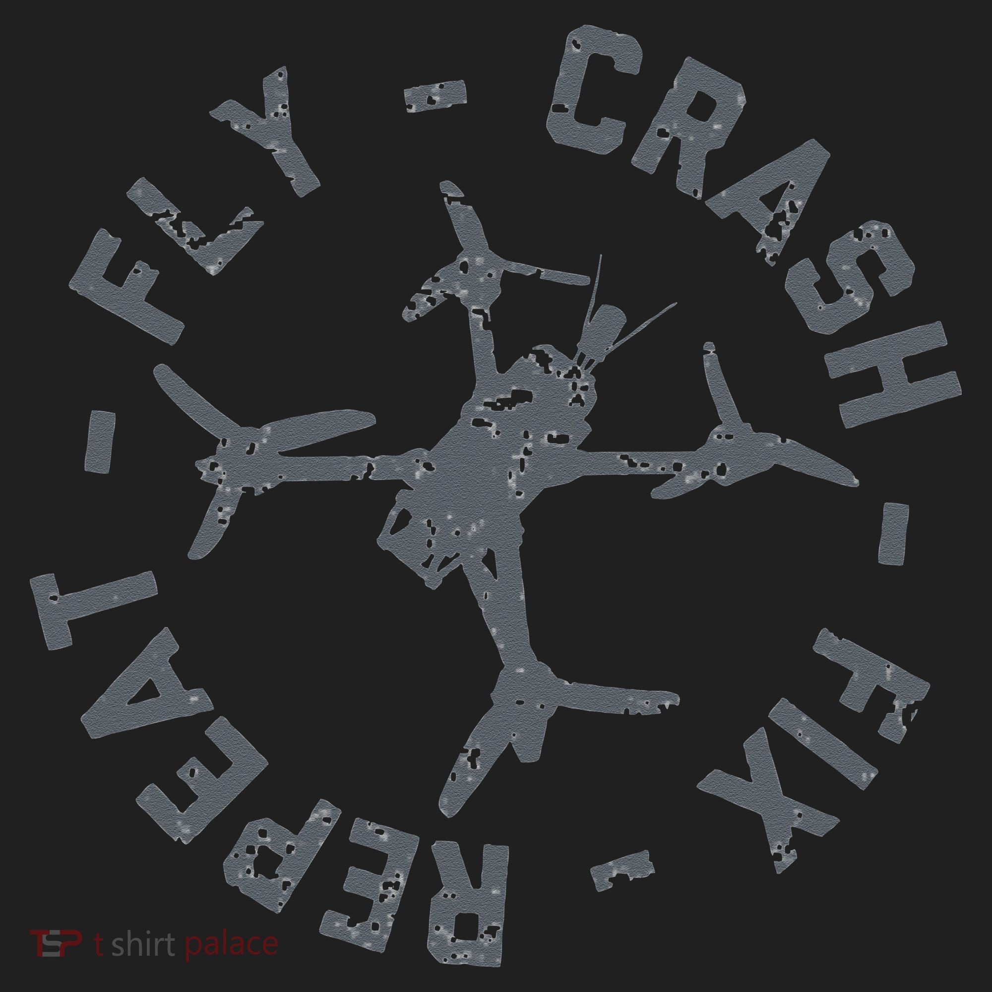 Fly Crash Fix Repeat Funny FPV Drone Pilot Racing Quad Hat