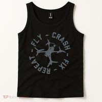 Fly Crash Fix Repeat Funny FPV Drone Pilot Racing Quad Tank Top thumb 2
