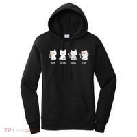 Funny Cute French Un Deux Trois Cat Kitten Lover Women's Hoodie thumb 0
