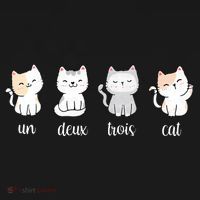 Funny Cute French Un Deux Trois Cat Kitten Lover Women's Hoodie thumb 2