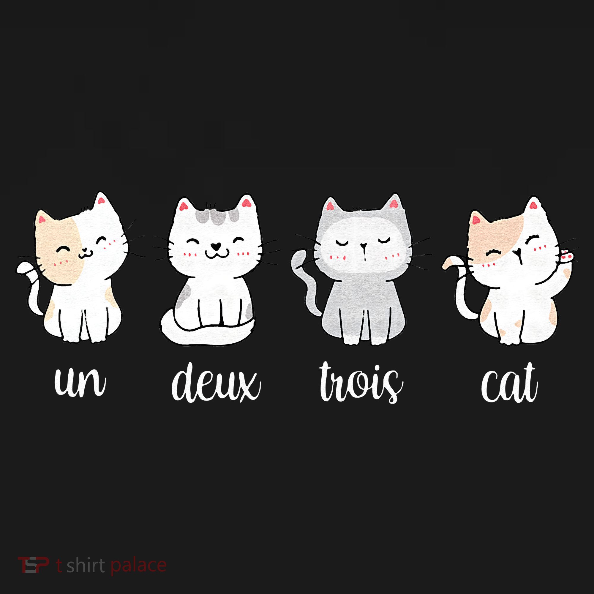 Funny Cute French Un Deux Trois Cat Kitten Lover Women's Tank Top