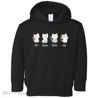 Funny Cute French Un Deux Trois Cat Kitten Lover Toddler Hoodie thumb 0