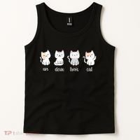Funny Cute French Un Deux Trois Cat Kitten Lover Tank Top thumb 2