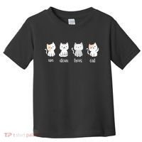 Funny Cute French Un Deux Trois Cat Kitten Lover Toddler T-Shirt thumb 0