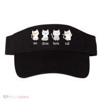 Funny Cute French Un Deux Trois Cat Kitten Lover Visor thumb 0