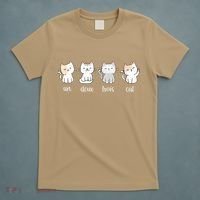 Funny Cute French Un Deux Trois Cat Kitten Lover T-Shirt thumb 5