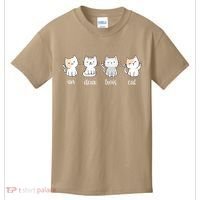 Funny Cute French Un Deux Trois Cat Kitten Lover Kids T-Shirt thumb 0